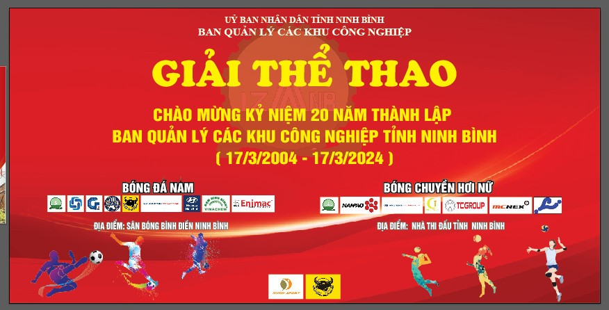 Giải thể thao chào mừng 20 năm thành lập  Ban quản lý các KCN tỉnh Ninh Bình